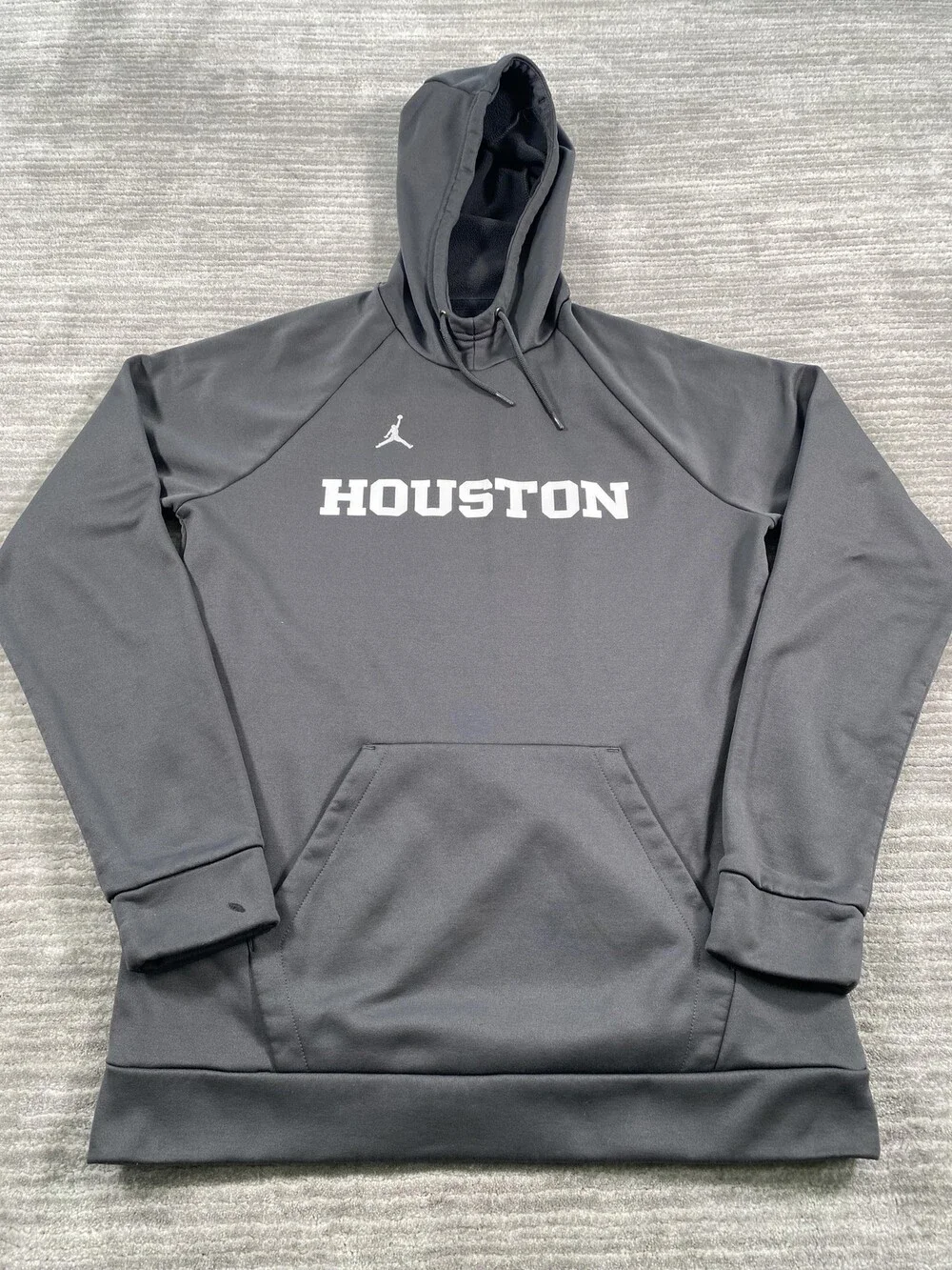 Houston Jordan Hoodie Mens Large Gray Fleece Pullover Basketball AR4311-060